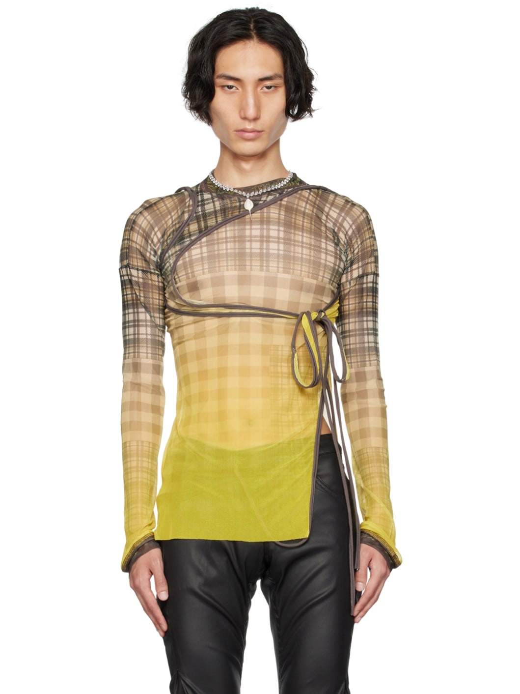 OTTOLINGER Yellow Wrap Long Sleeve T-Shirt | REVERSIBLE