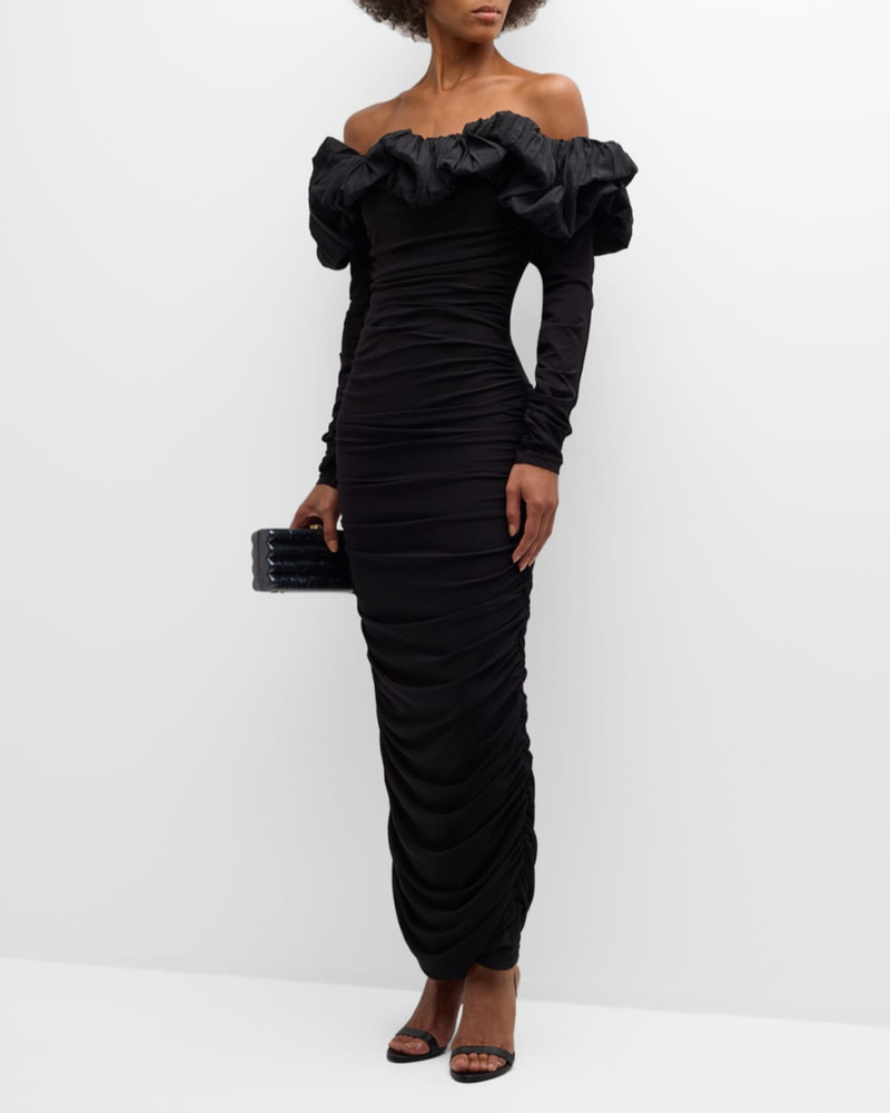 Acler Ambleside Off-The-Shoulder Midi Dress outlook