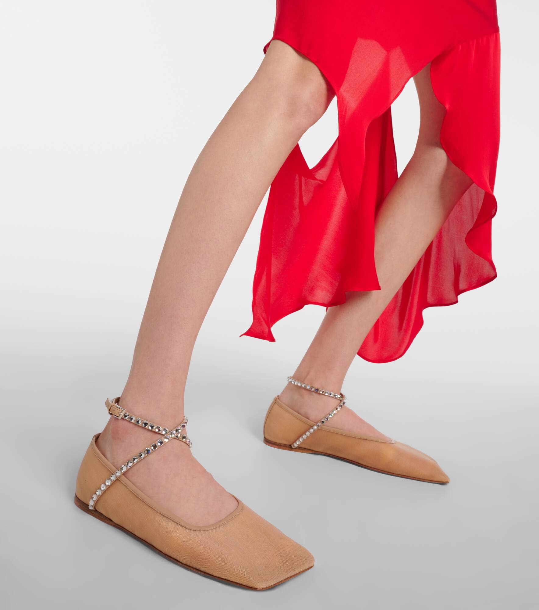 Ane embellished mesh ballet flats - 4