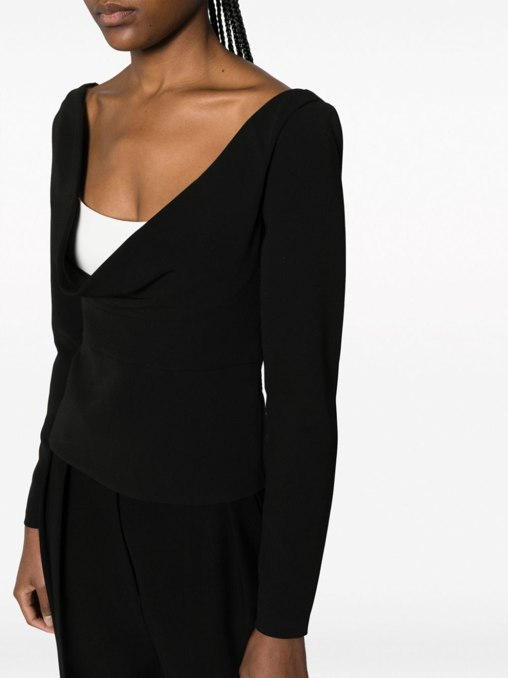 V-neck zipped-cuffs top - 5