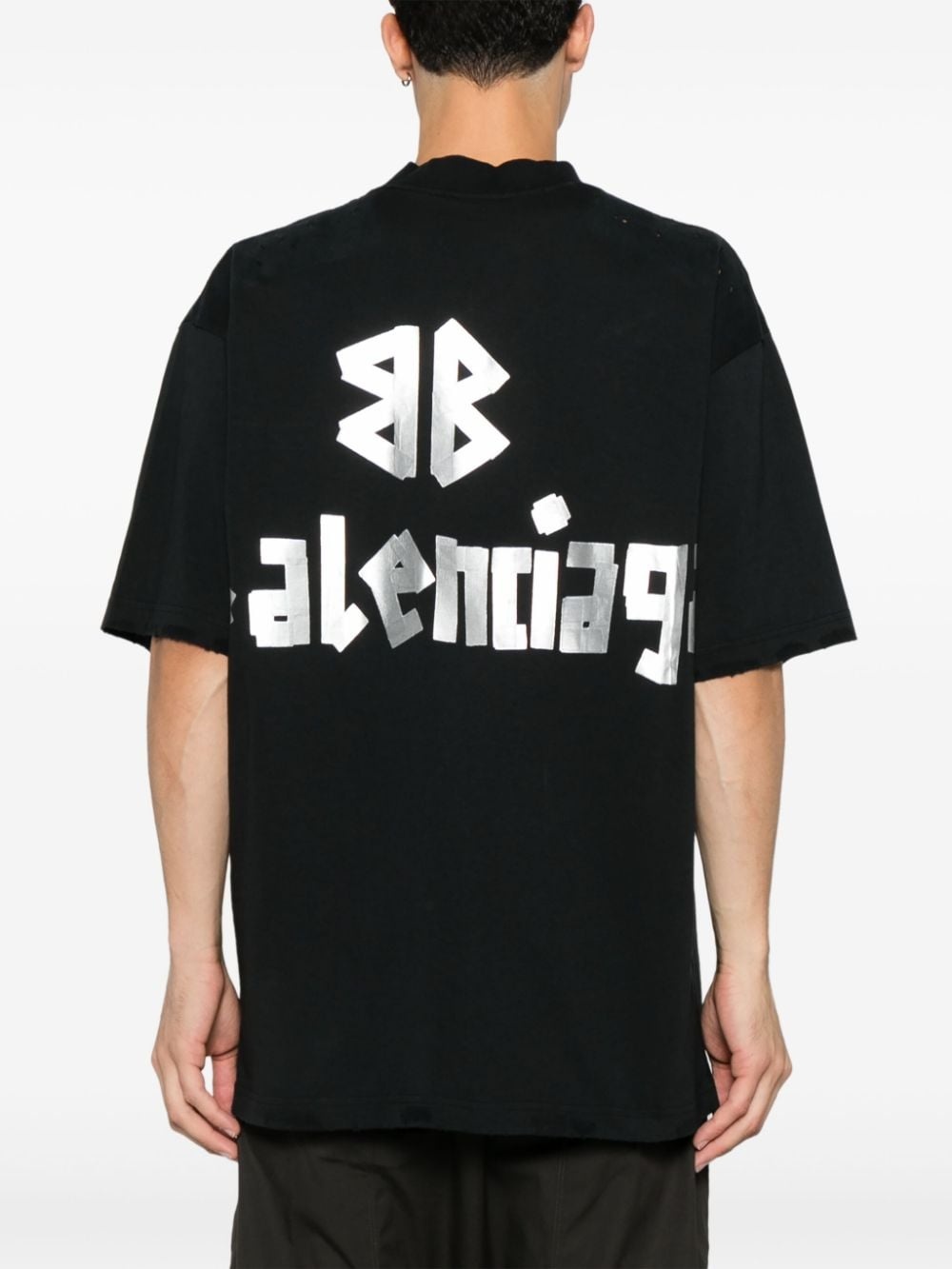 logo-tape T-shirt - 4