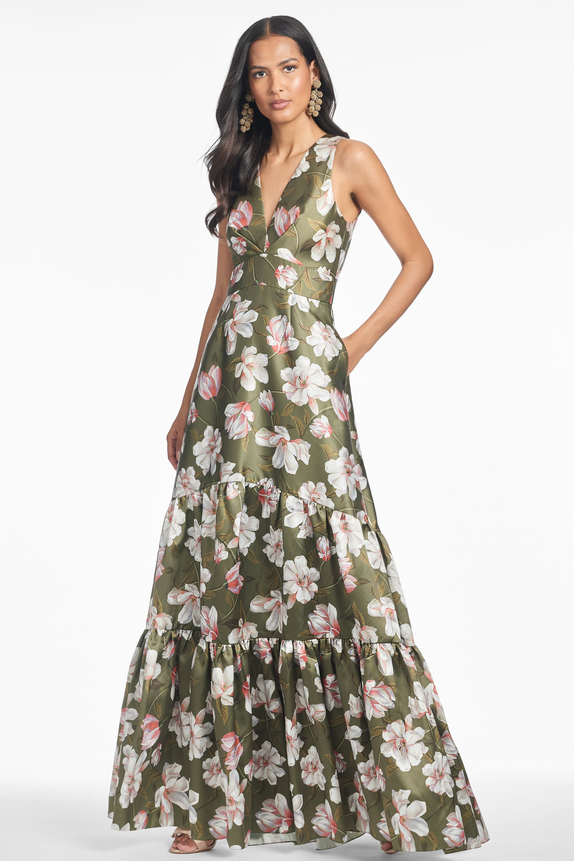 Rori Gown - Moss Magnolia - 3
