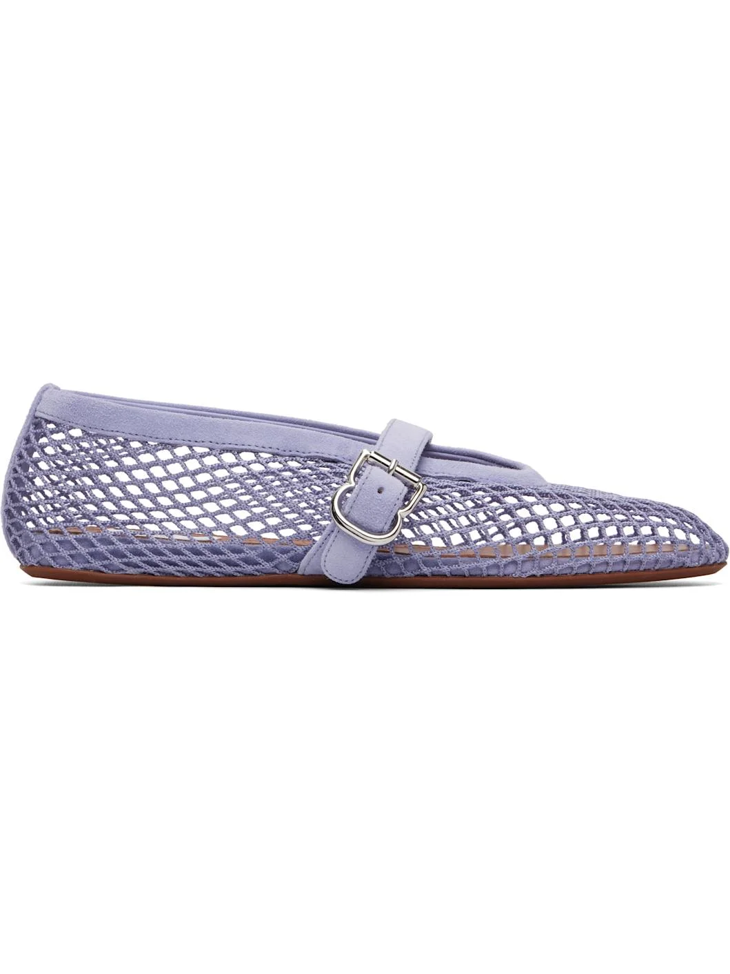 Purple Fishnet Ballerina Flats - 1