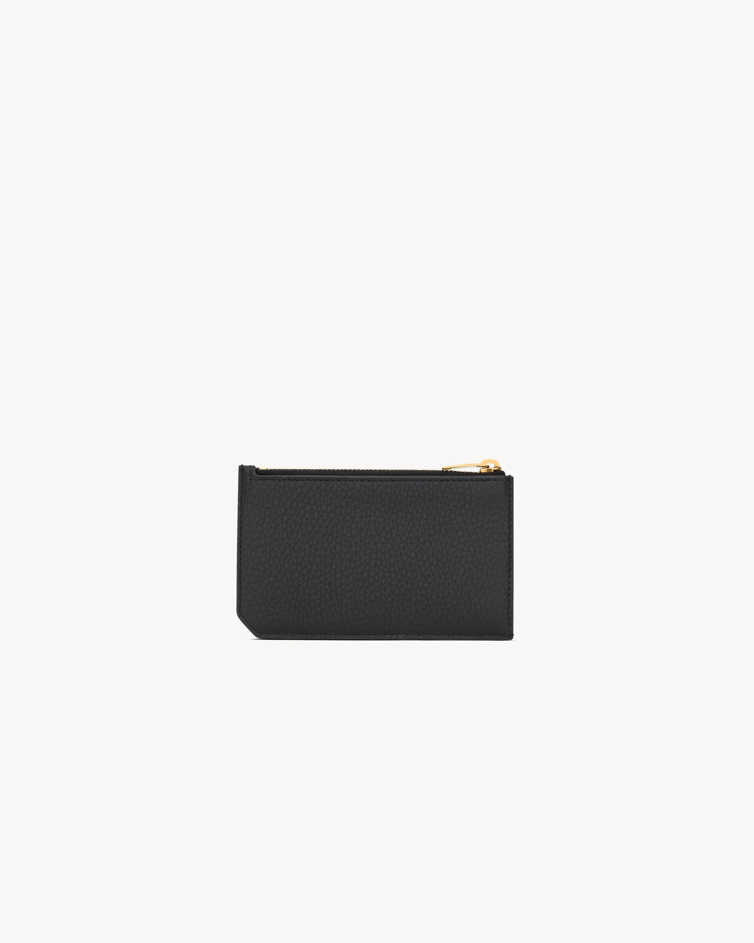 TINY CASSANDRE FRAGMENTS ZIP CARD CASE IN GRAINED LEATHER - 2