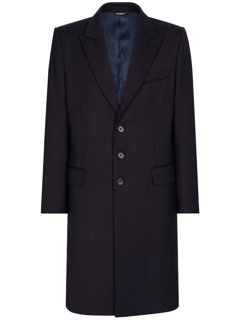 peak-lapels single-breasted coat - 1