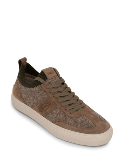 Tod's suede panelled low-top sneakers outlook