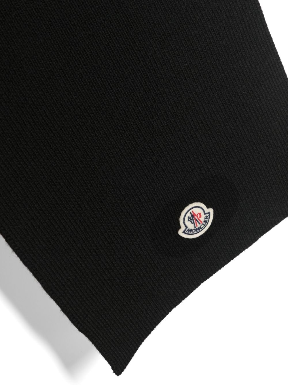 logo-patch virgin-wool scarf - 2
