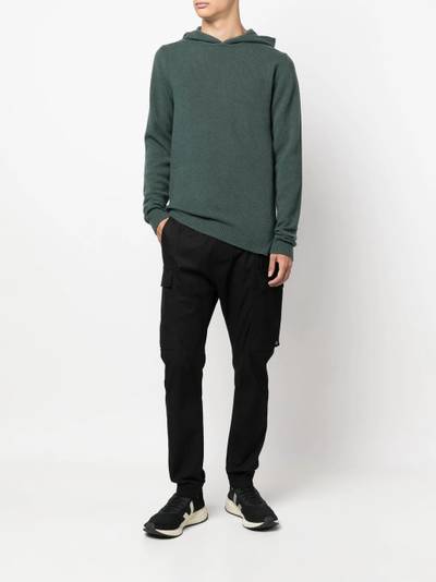 Rick Owens long-sleeve cashmere hoodie outlook