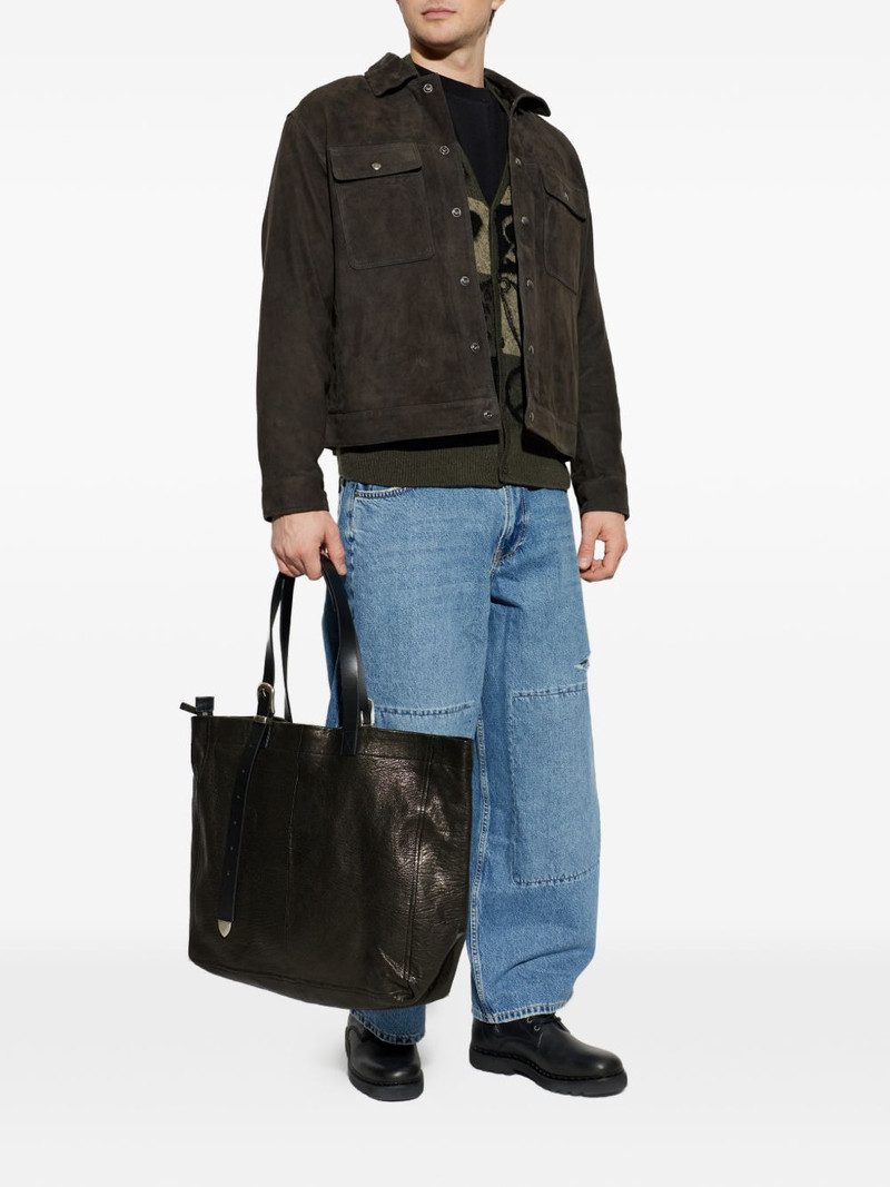 ALLSAINTS buttoned pocketed leather jacket outlook