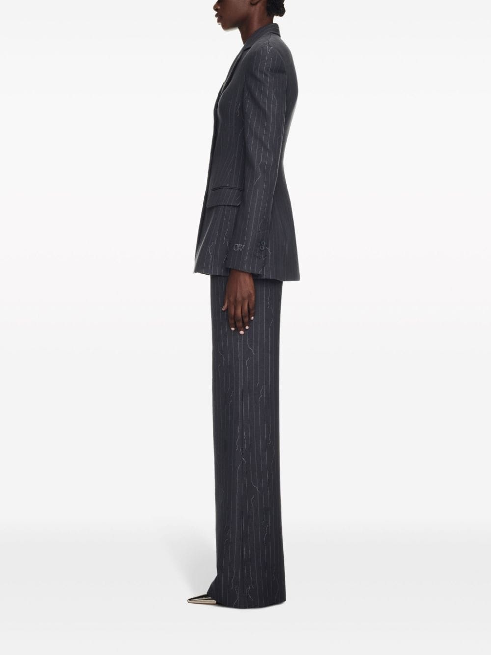 pinstripe-pattern virgin wool-blend trousers - 3