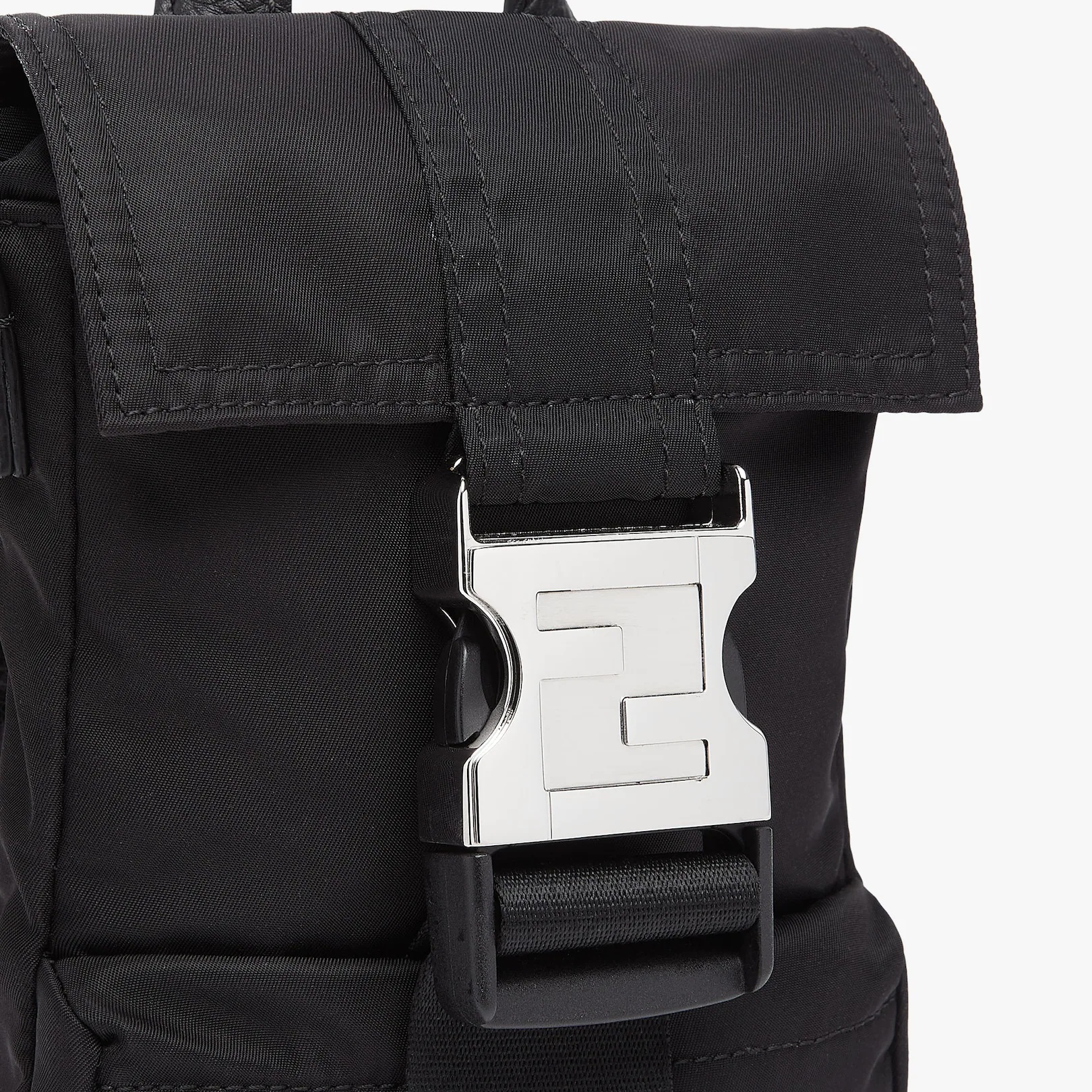 Black nylon backpack - 4