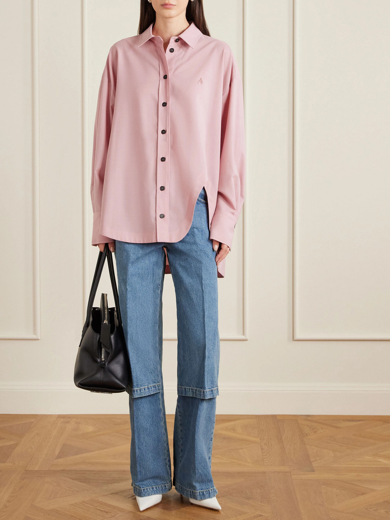 THE ATTICO Paneled High-rise Wide-leg Jeans outlook