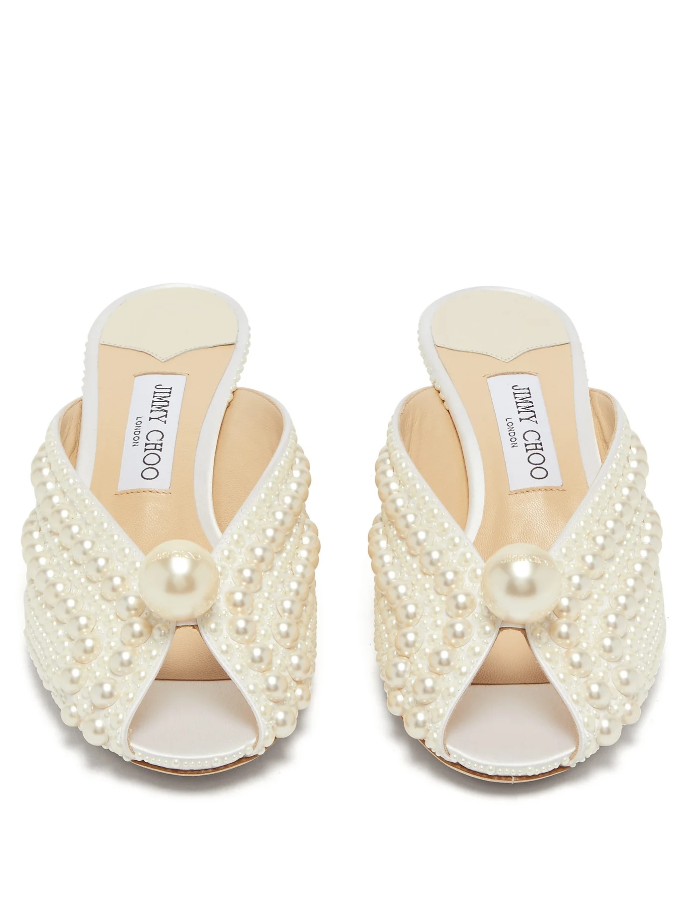 Samantha 35 faux pearl-embellished mules - 6