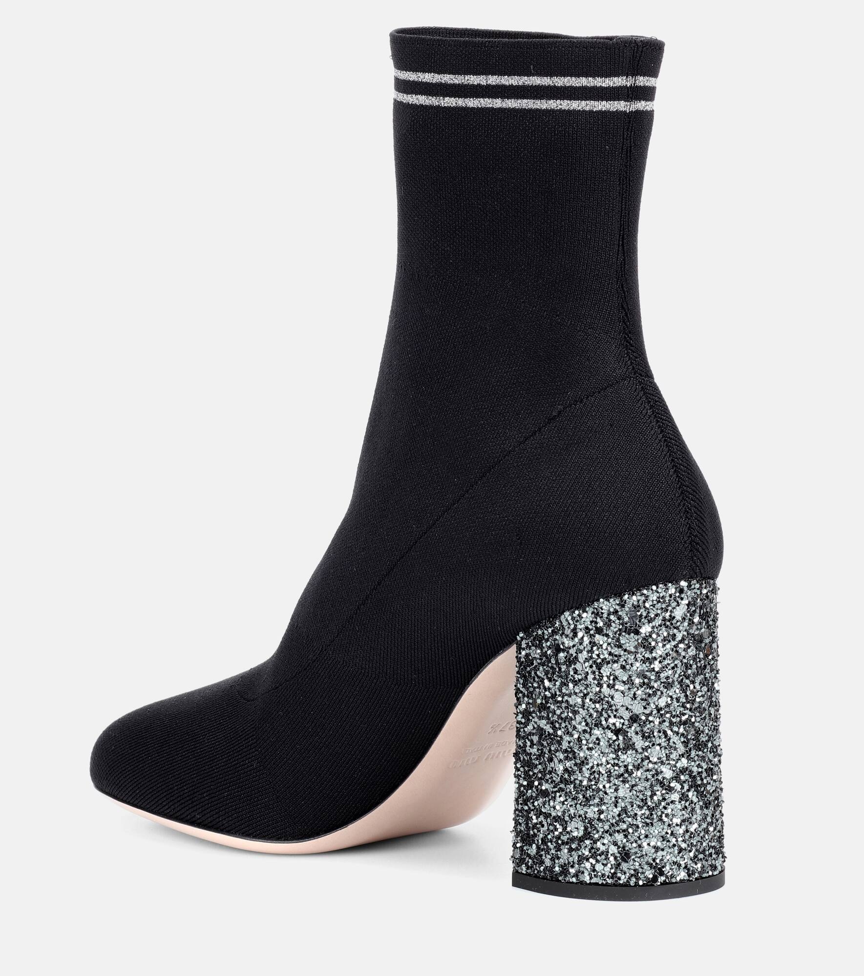 Stretch-knit ankle boots - 3