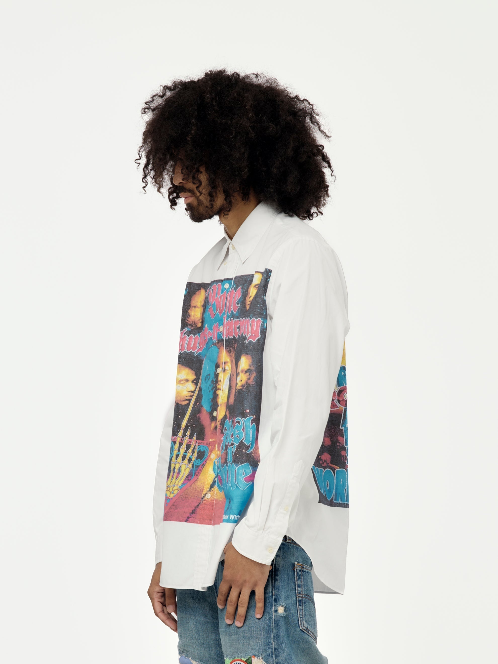 Theory WEALTH MODERN BIB BUTTON DOWN シャツ Alexander Wang Trompe L'oeil Metallic Workwear Shirt | Saks