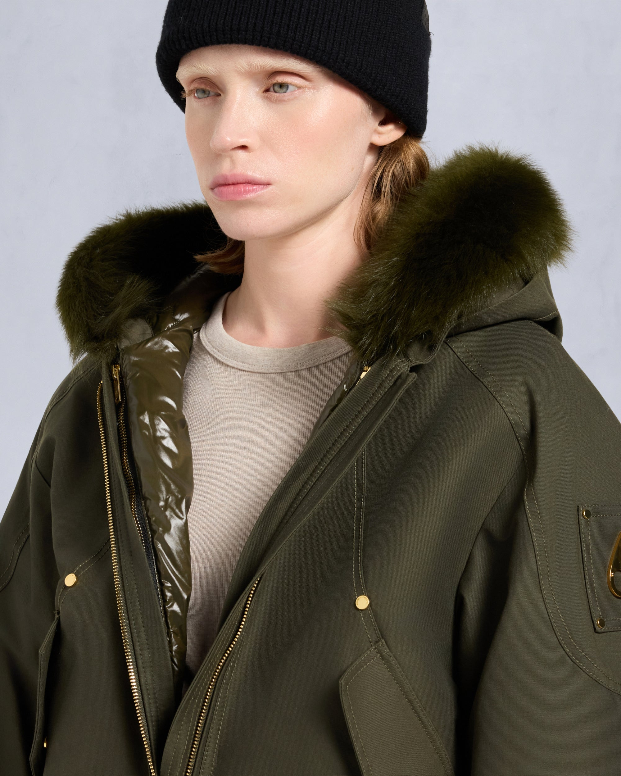 GOLD SERIES LOGAN SHEARLING TRIM BOMBER JACKET - 9