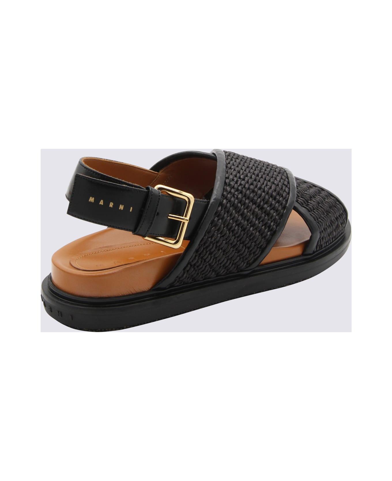 Black Cotton Fussbeet Sandals - 2
