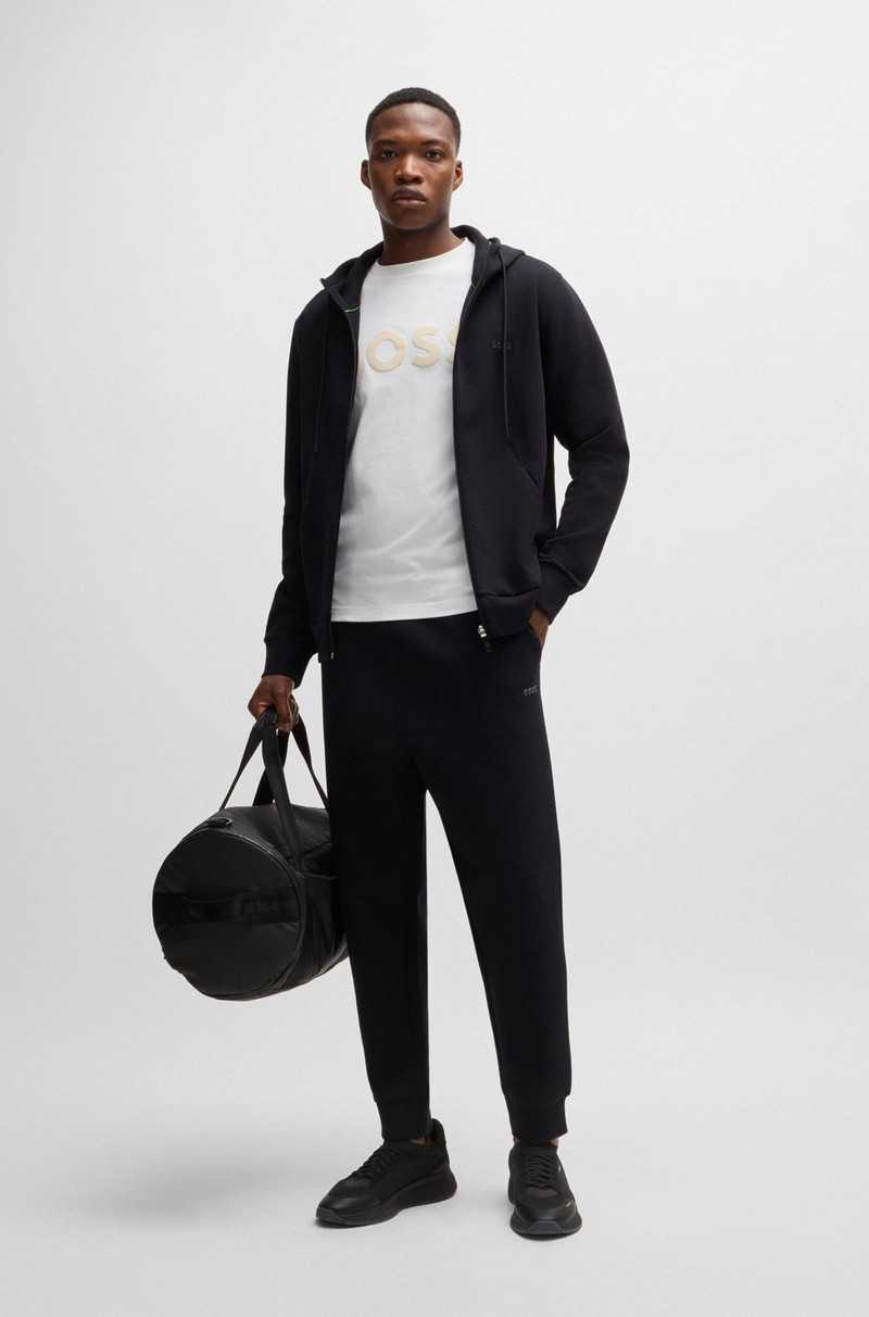 BOSS COTTON-JERSEY T-SHIRT WITH MIRROR-EFFECT LOGO PRINT outlook