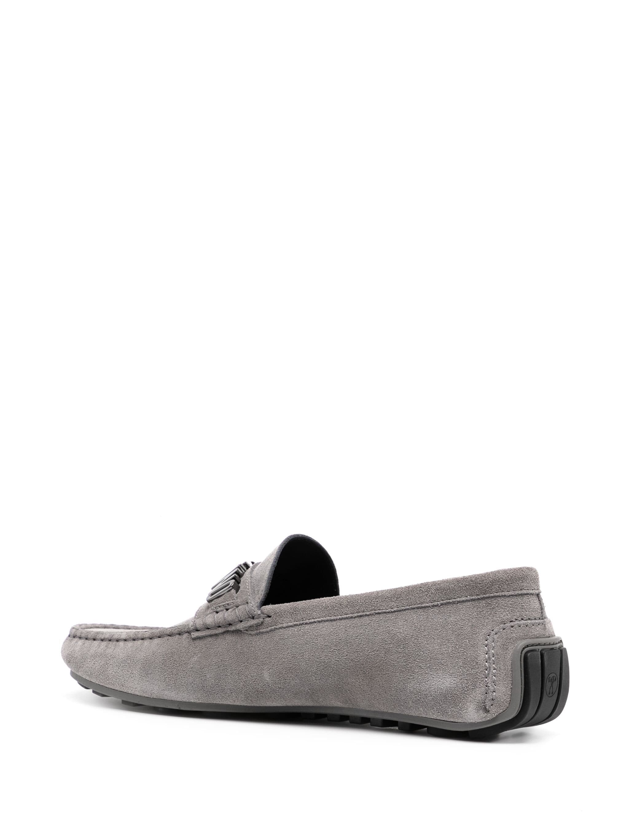 LOGO-PLAQUE DETAIL LOAFERS - 3