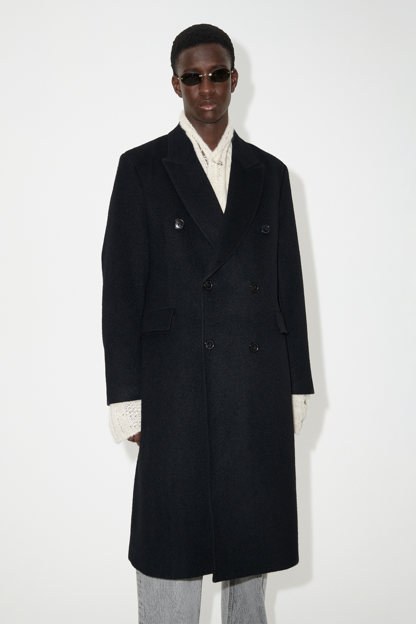 Our Legacy Whale Coat Black Hairy Wool | REVERSIBLE