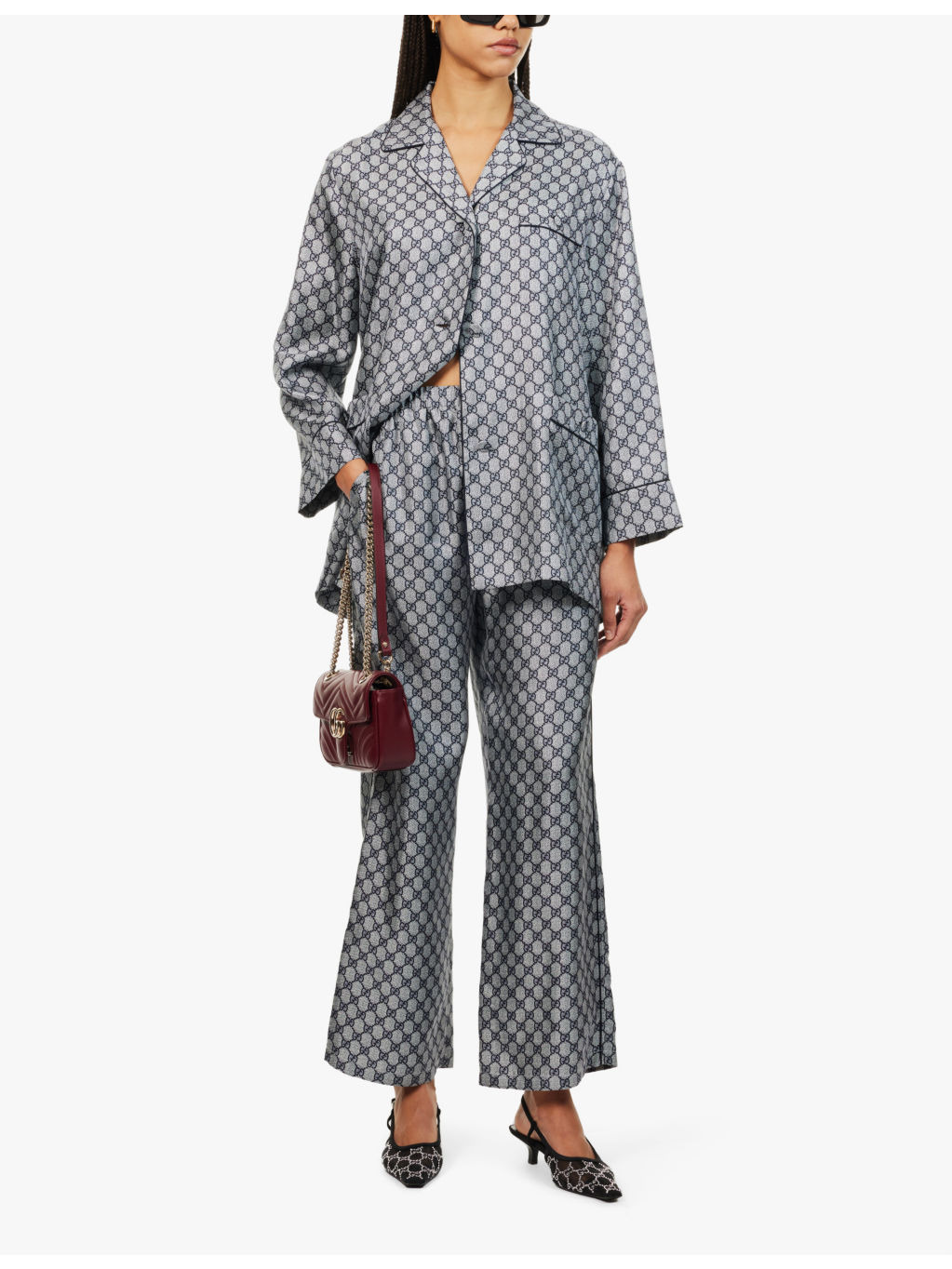 GG Supreme oversized-fit silk shirt - 2
