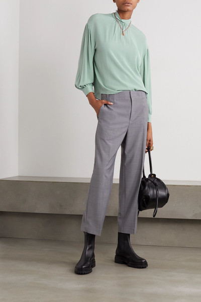 Vince Gathered silk-crepe blouse outlook