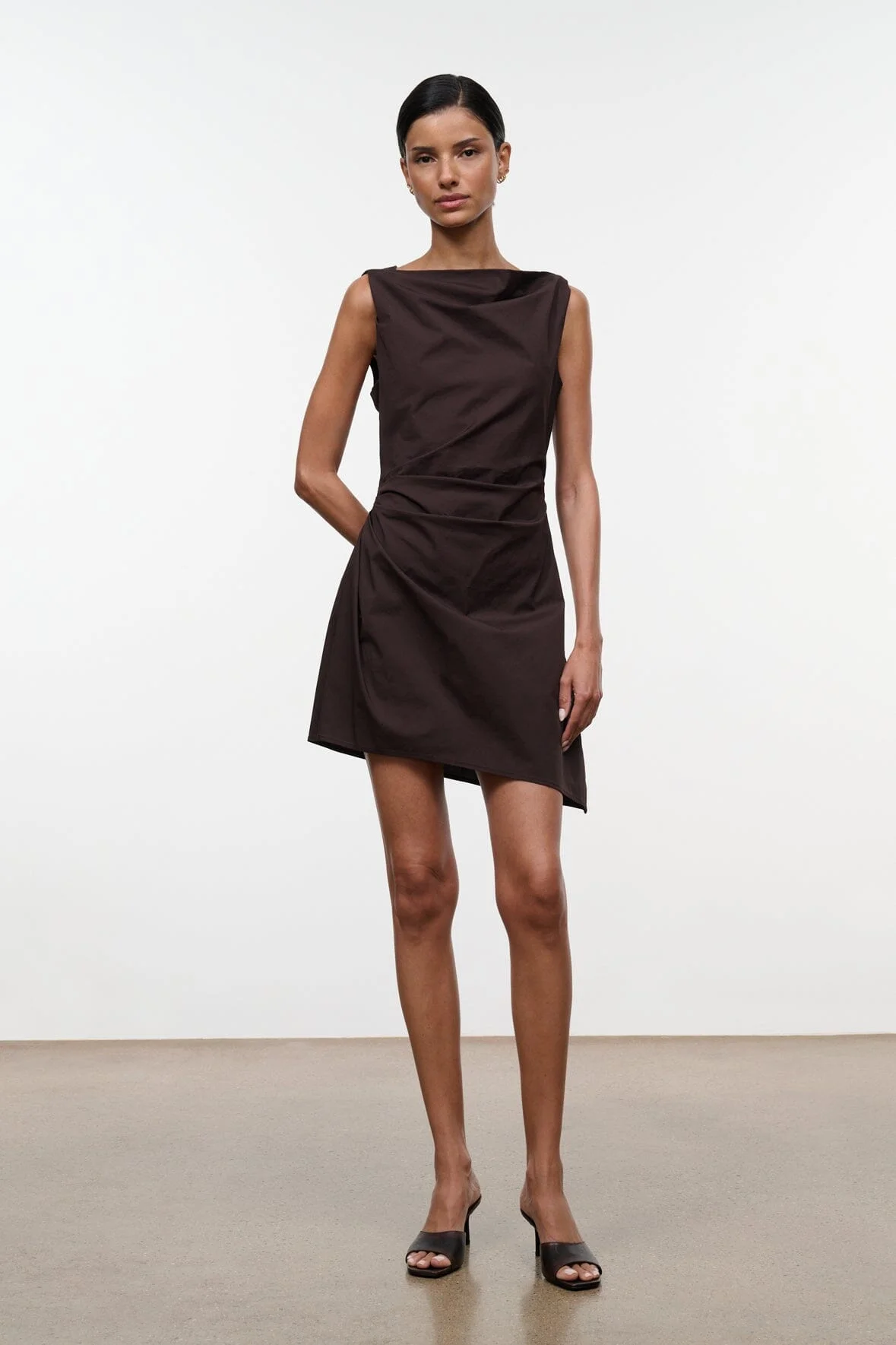 STAUD CALLIE MINI DRESS EARTH - 1