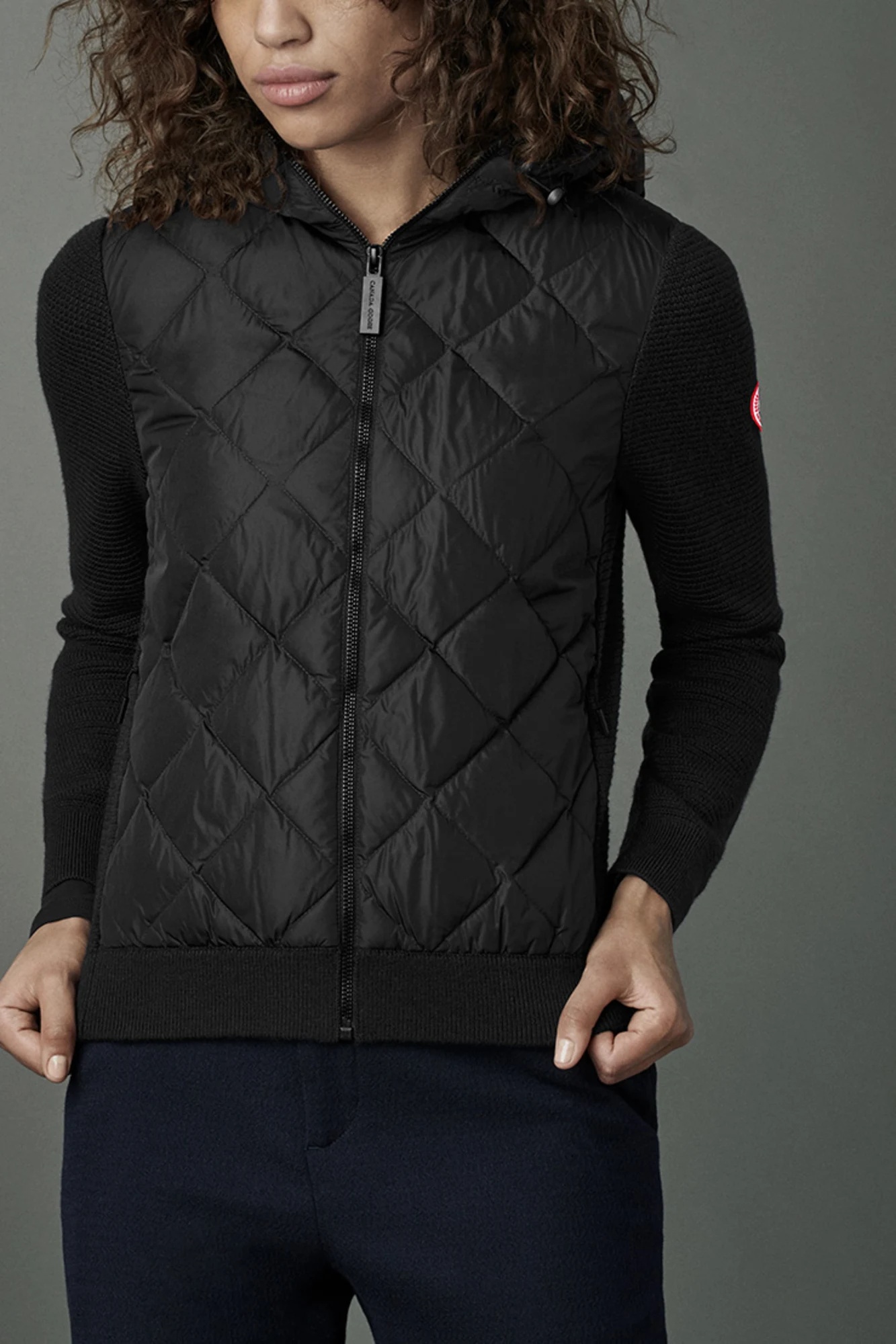 HYBRIDGE QUILTED KNIT HOODY - 2