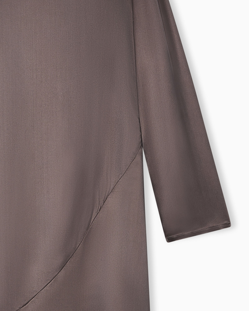 EMPORIO ARMANI VISCOSE TWILL MIDI DRESS outlook