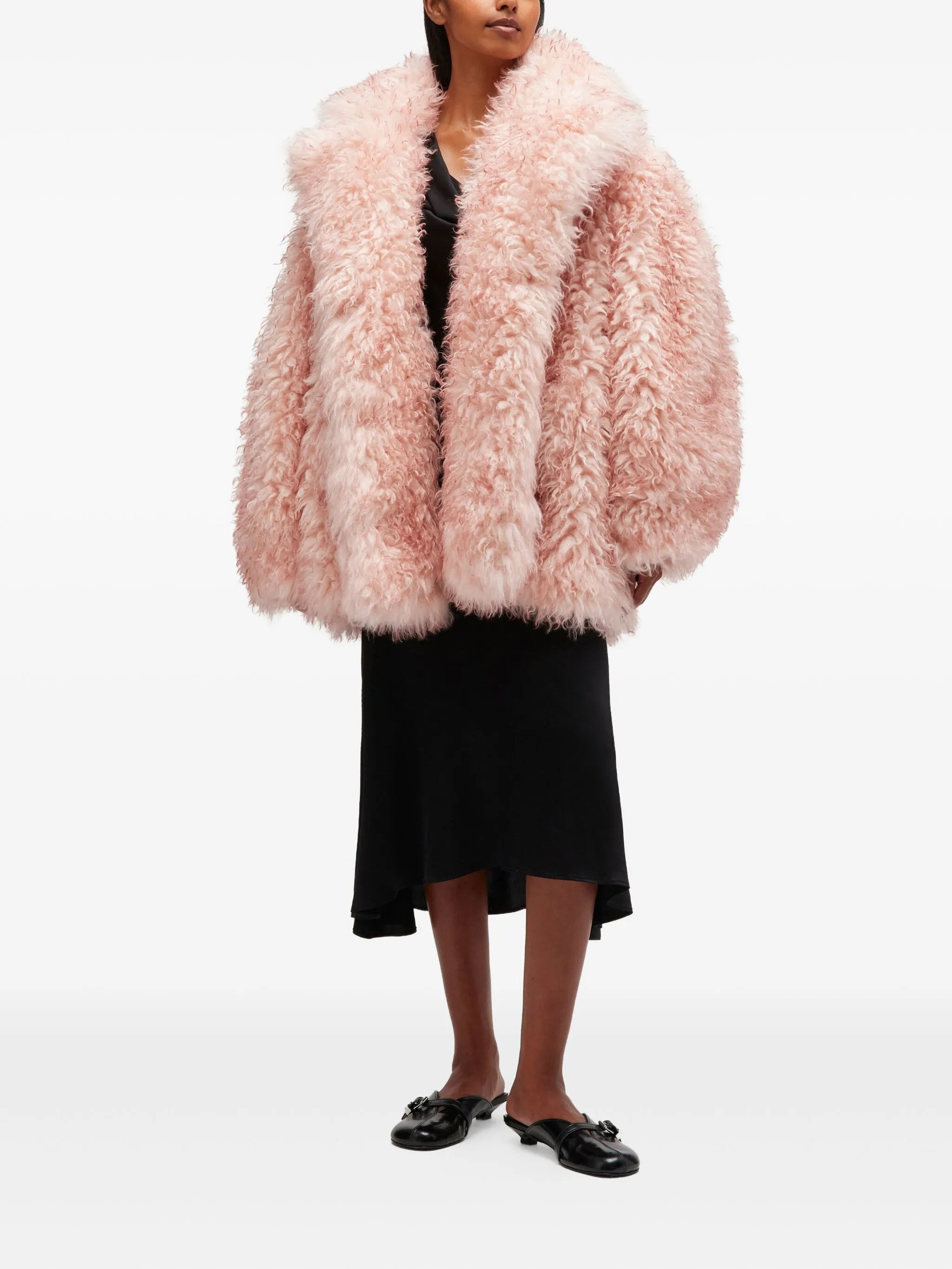 Ganni Teddy-textured Double-breasted Coat - 3