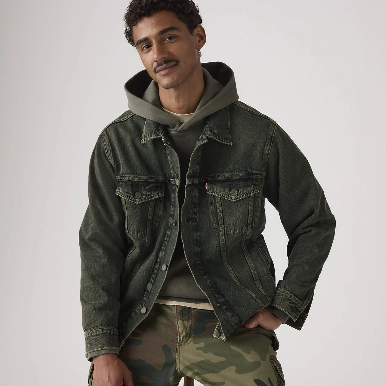 RELAXED FIT TRUCKER JACKET - 1