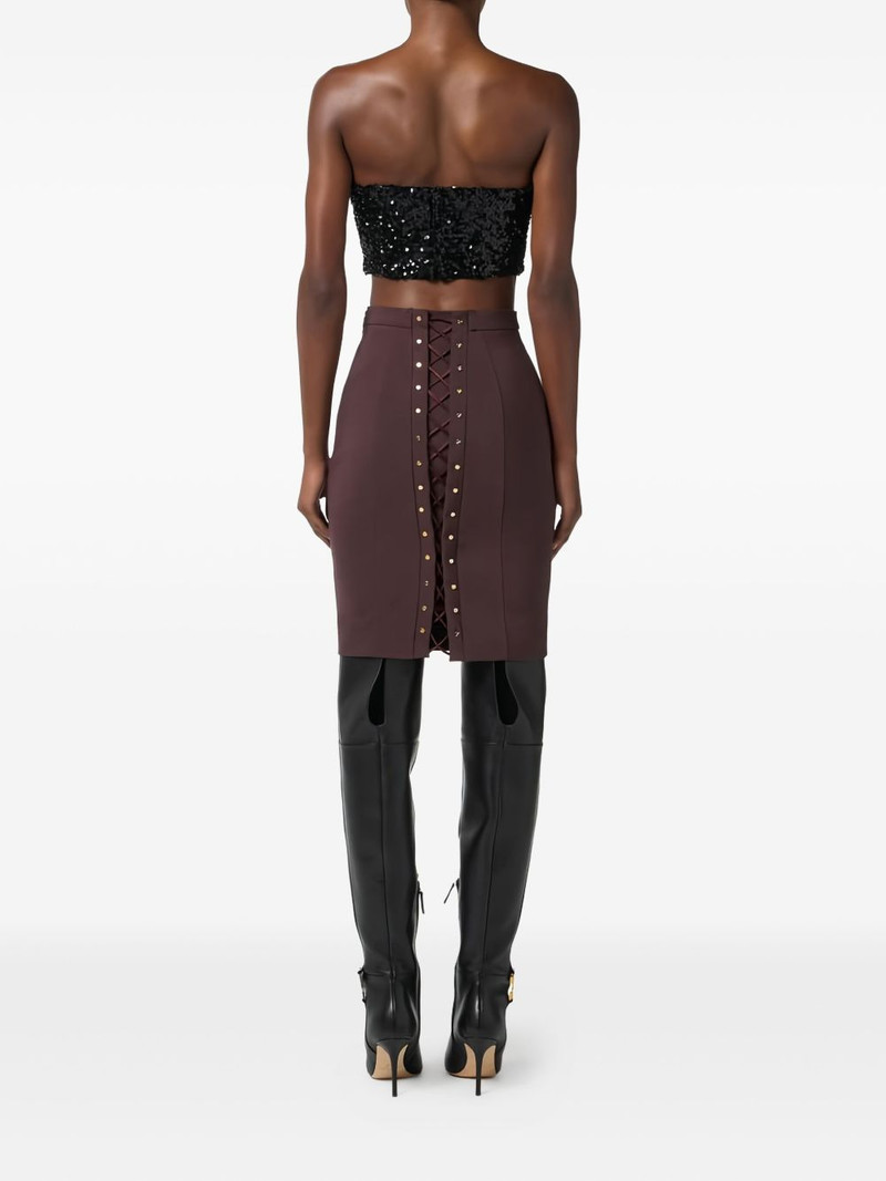 logo-plaque criss-cross skirt 3