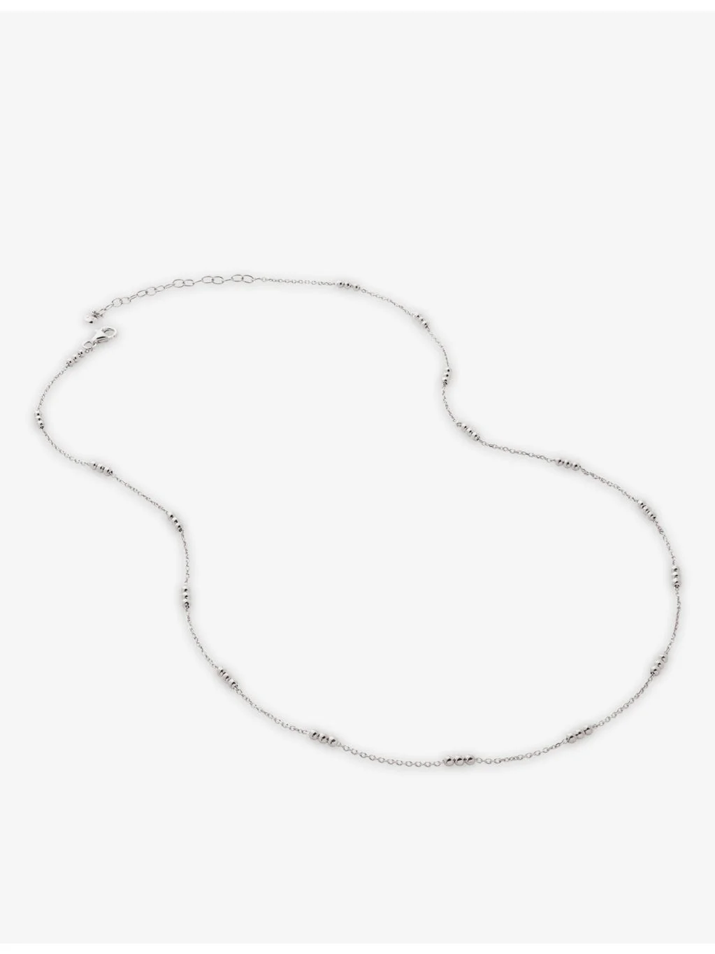 Triple-beaded recycled sterling-silver choker necklace - 1