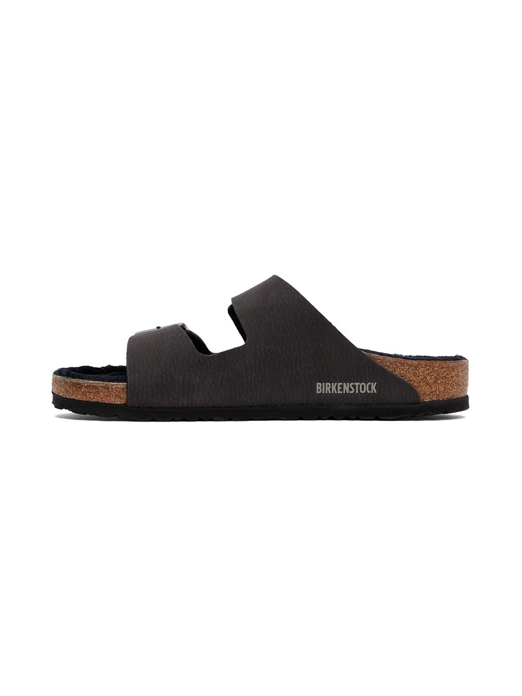 Black Regular Arizona Shearling Sandals - 3