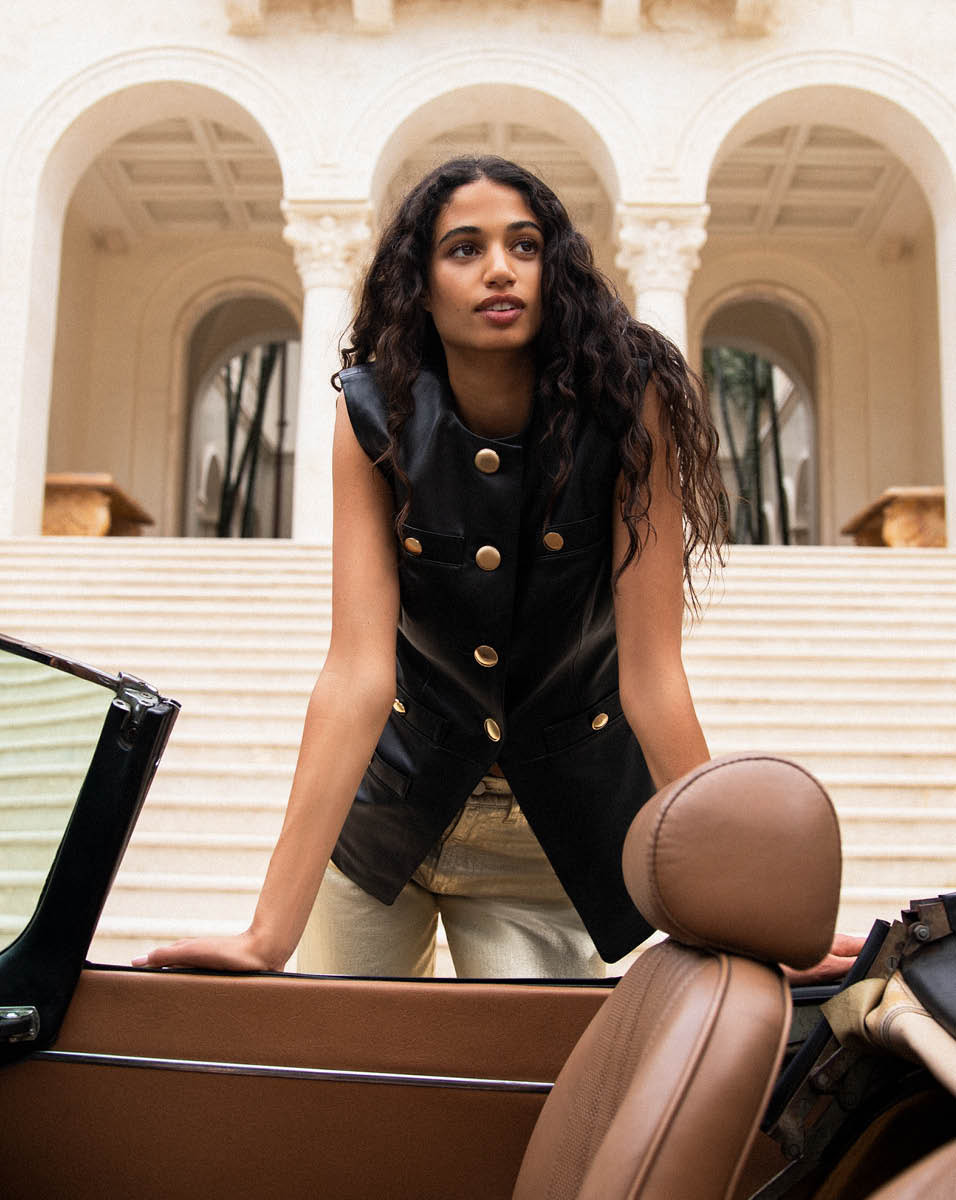 TAMARA LEATHER VEST - 7