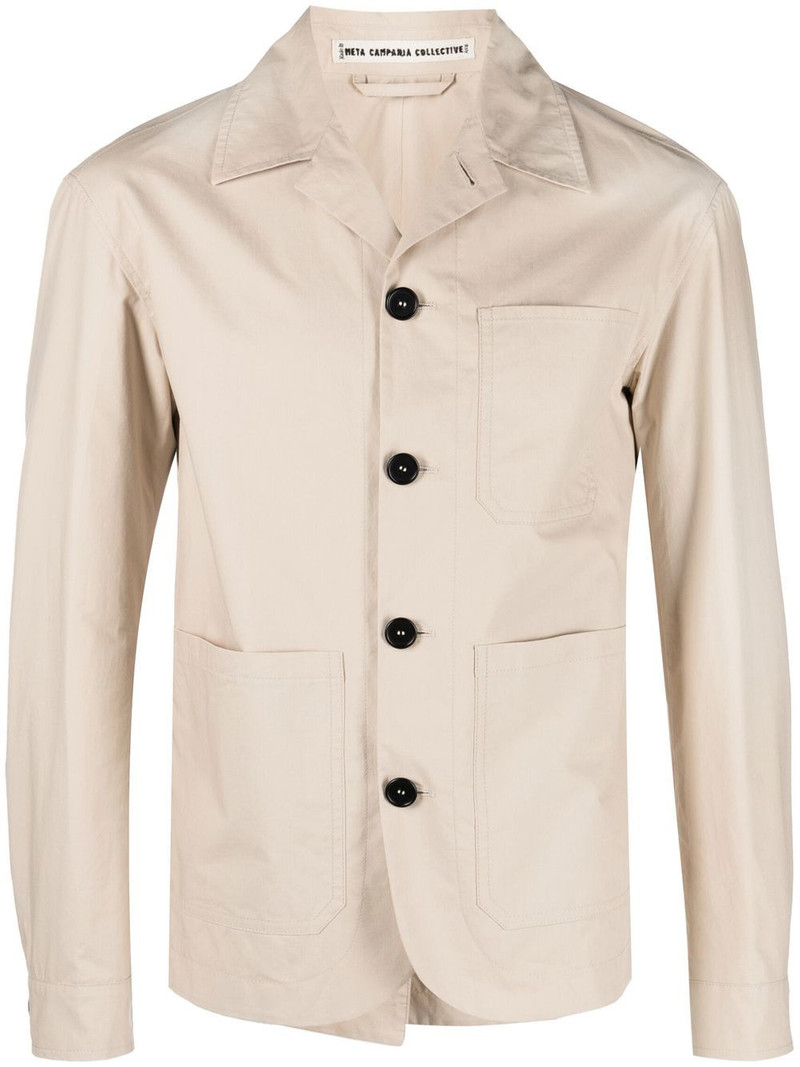Cuban-collar organic-cotton shirt-jacket 1