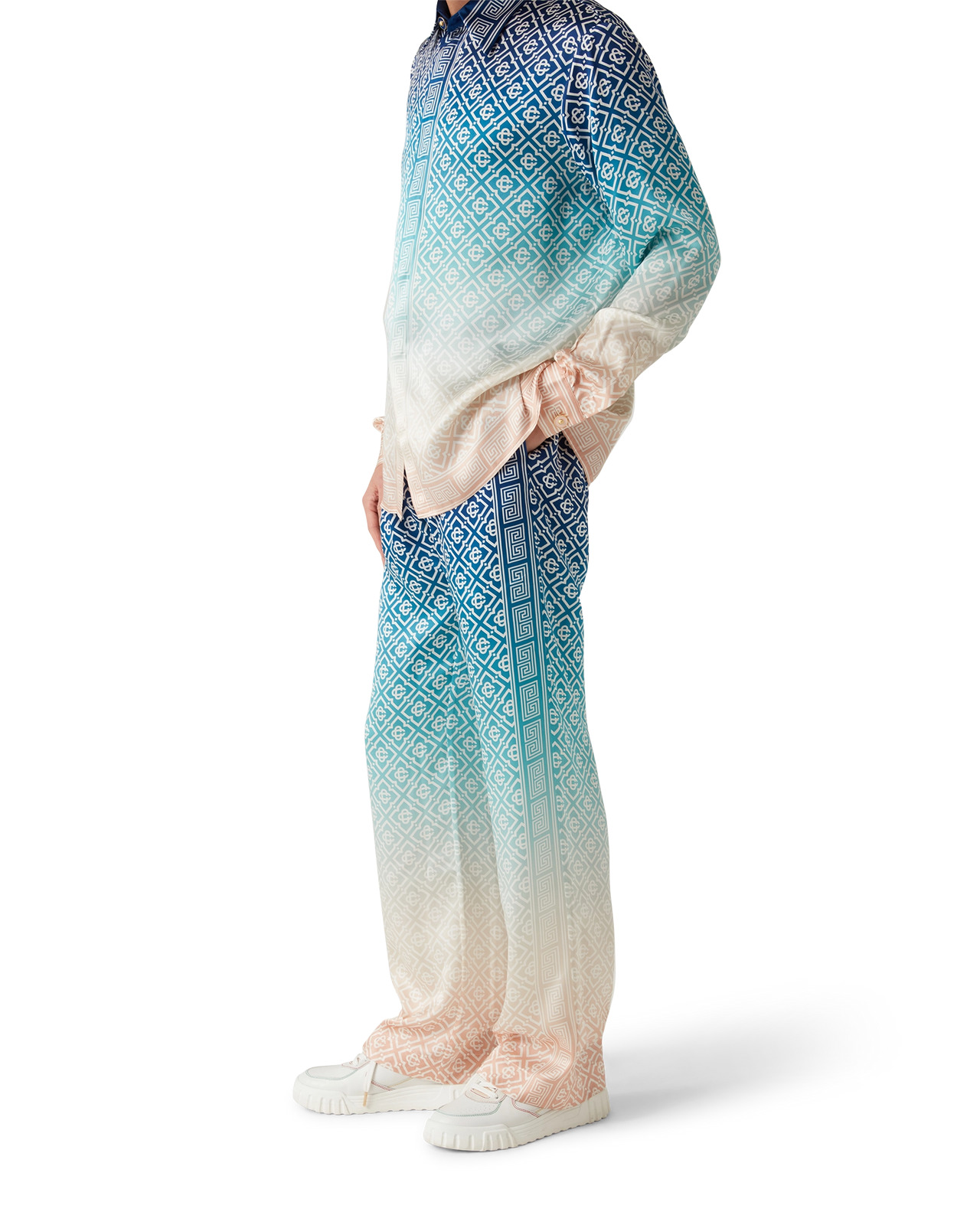 Jacquard Gradient Silk Trousers | Casablanca Paris - 4