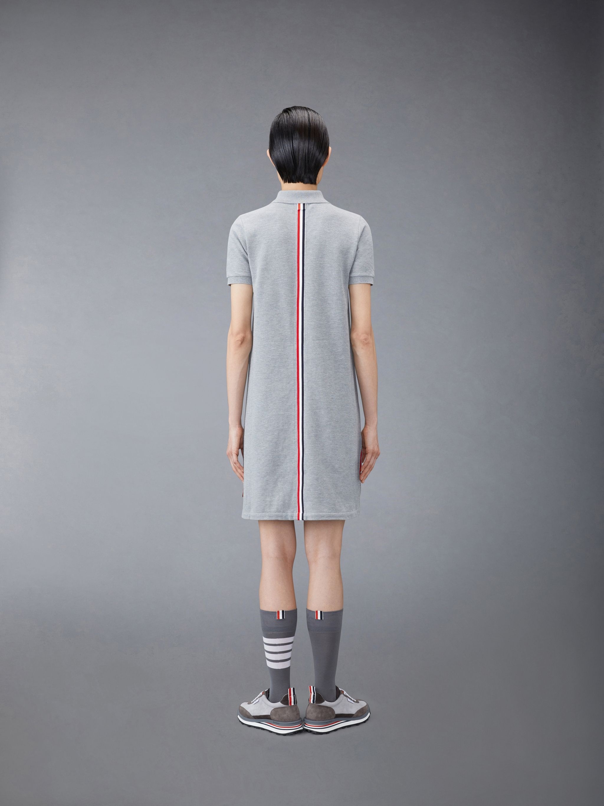 Thom Browne RWB-stripe midi polo dress | REVERSIBLE