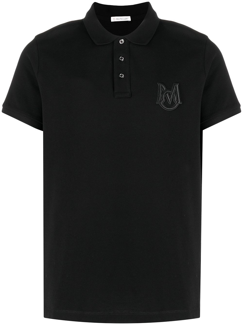 logo patch polo shirt - 1