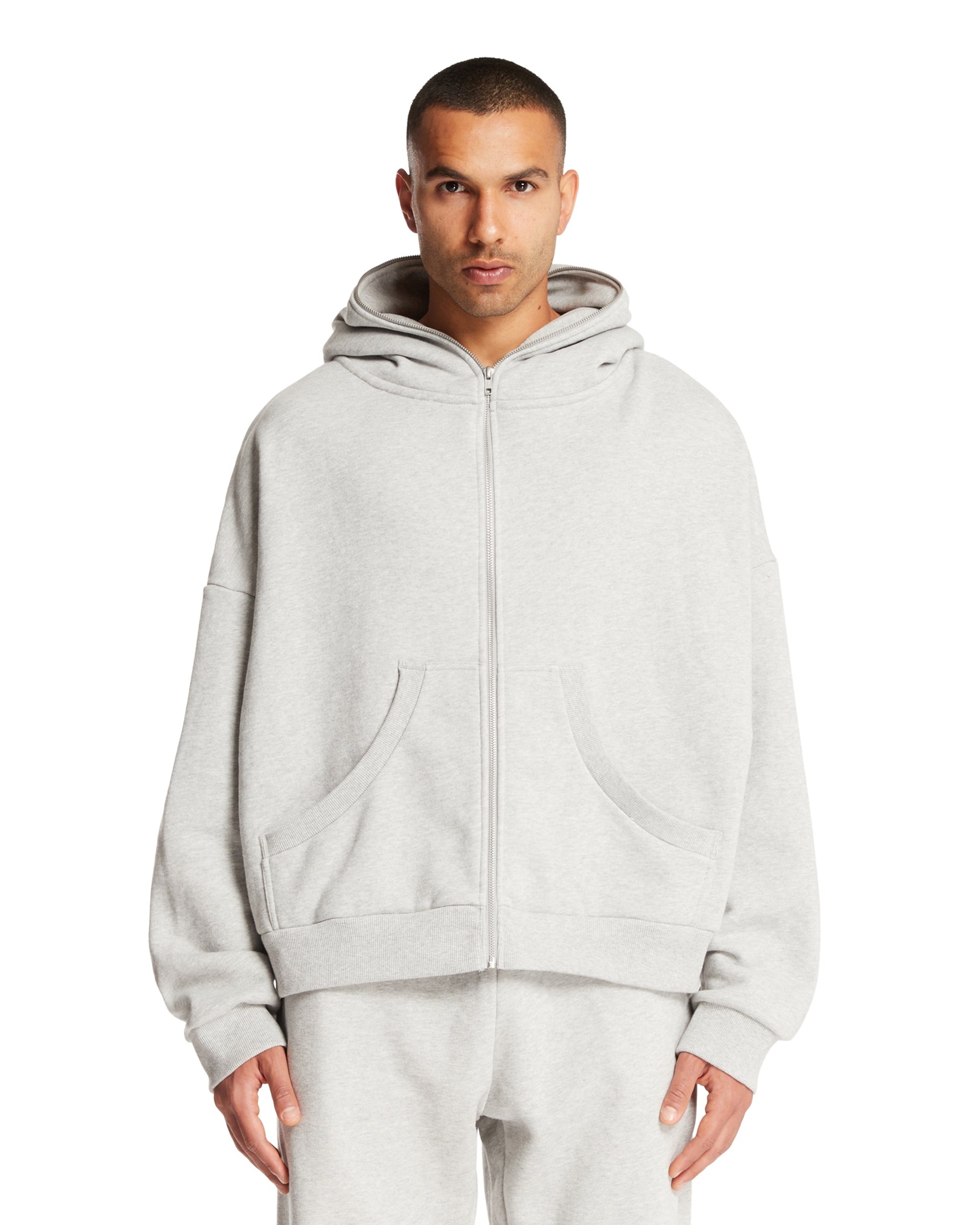 Gray Zip Hoodie - 1