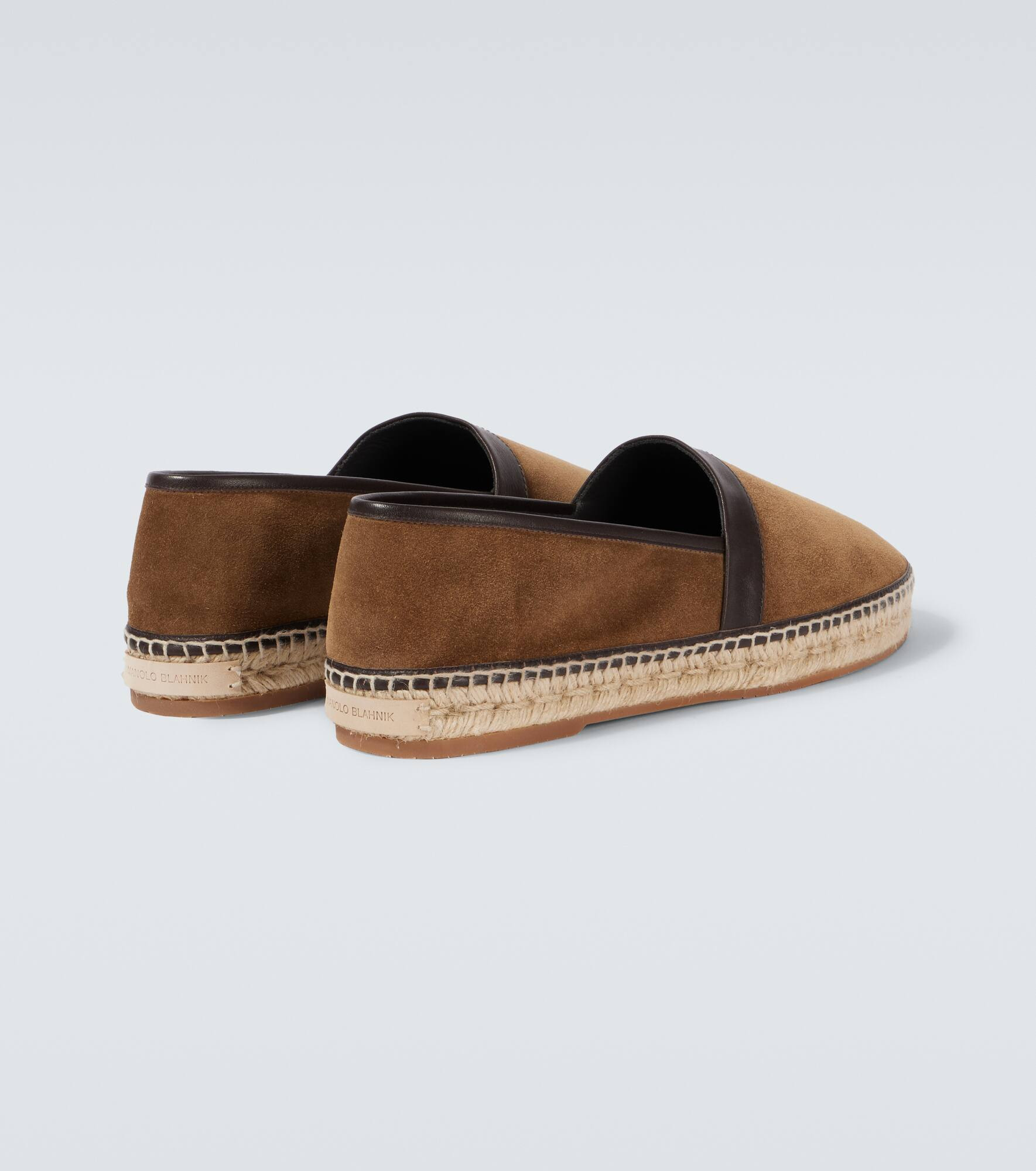 Nerano leather-trimmed suede espadrilles - 6