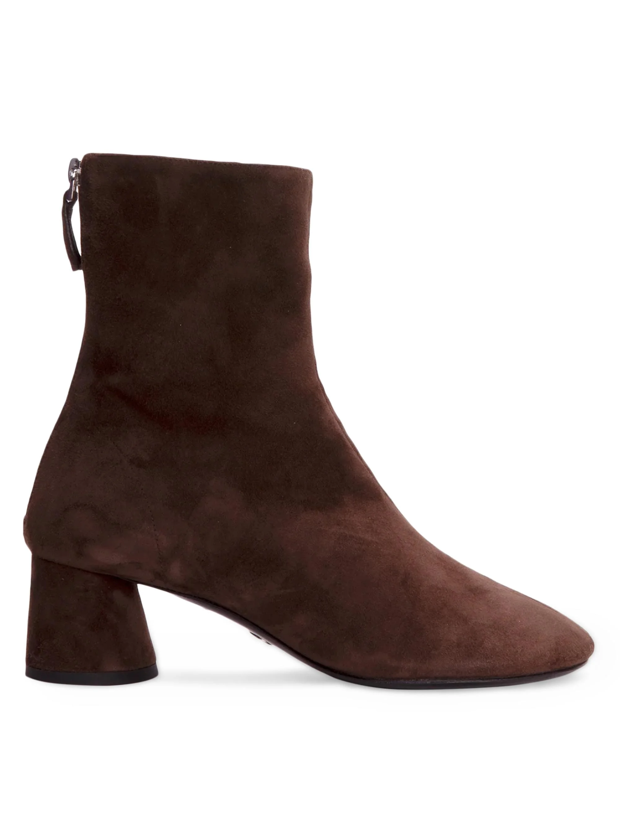 Women's Glove 50MM Suede Ankle Boots - Chocolate - 1
