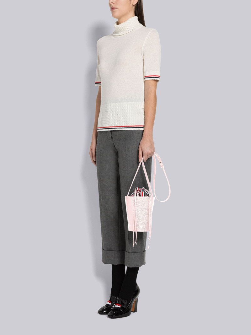 MINI BUCKET BAG W/ RWB LINING POUCH u0026 SHOULDER STRAP IN PEBBLE GRAIN LEATHER 6