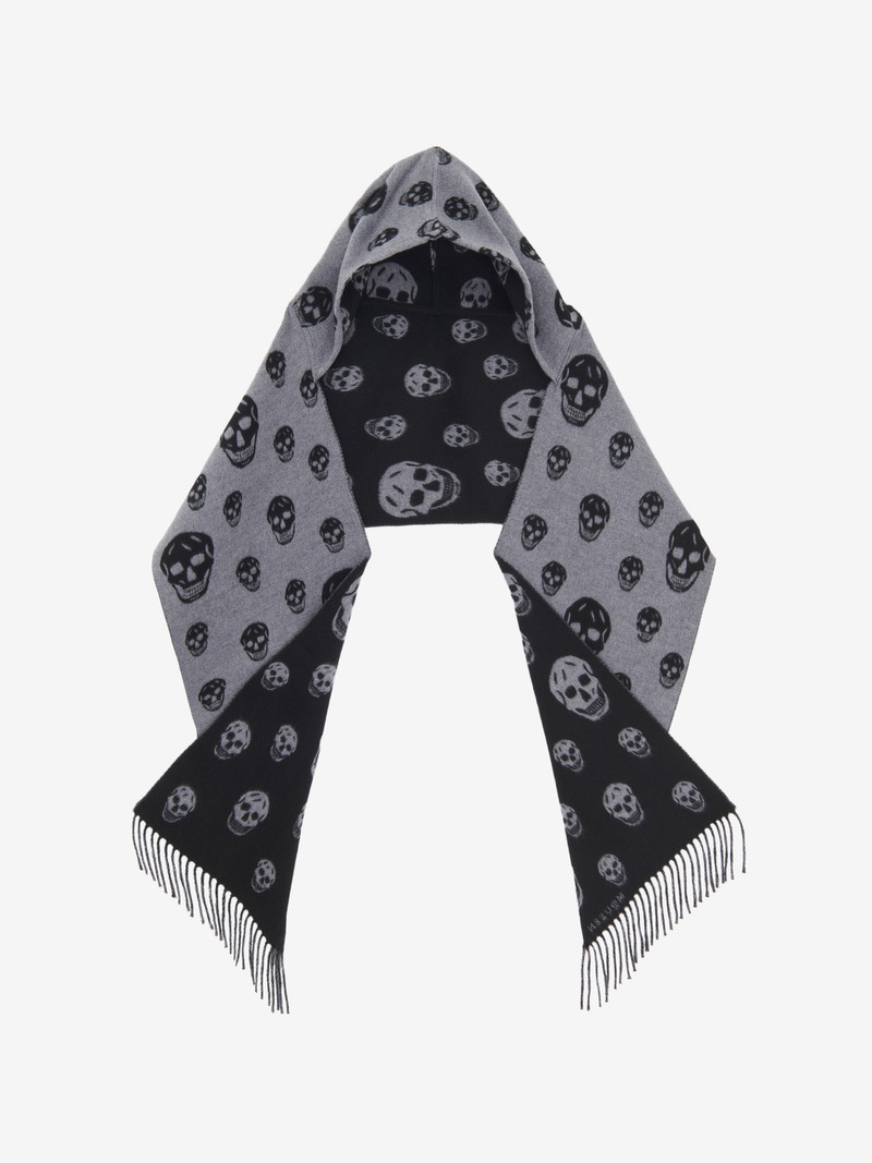 Reversible Hood Skull Scarf 1