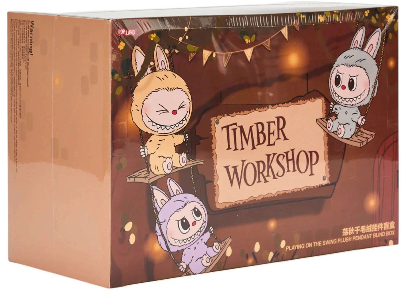 Pop Mart Labubu The Monsters Timber Workshop Playing on the Swing Plush Pendant (Pop Land Exclusive) - 1