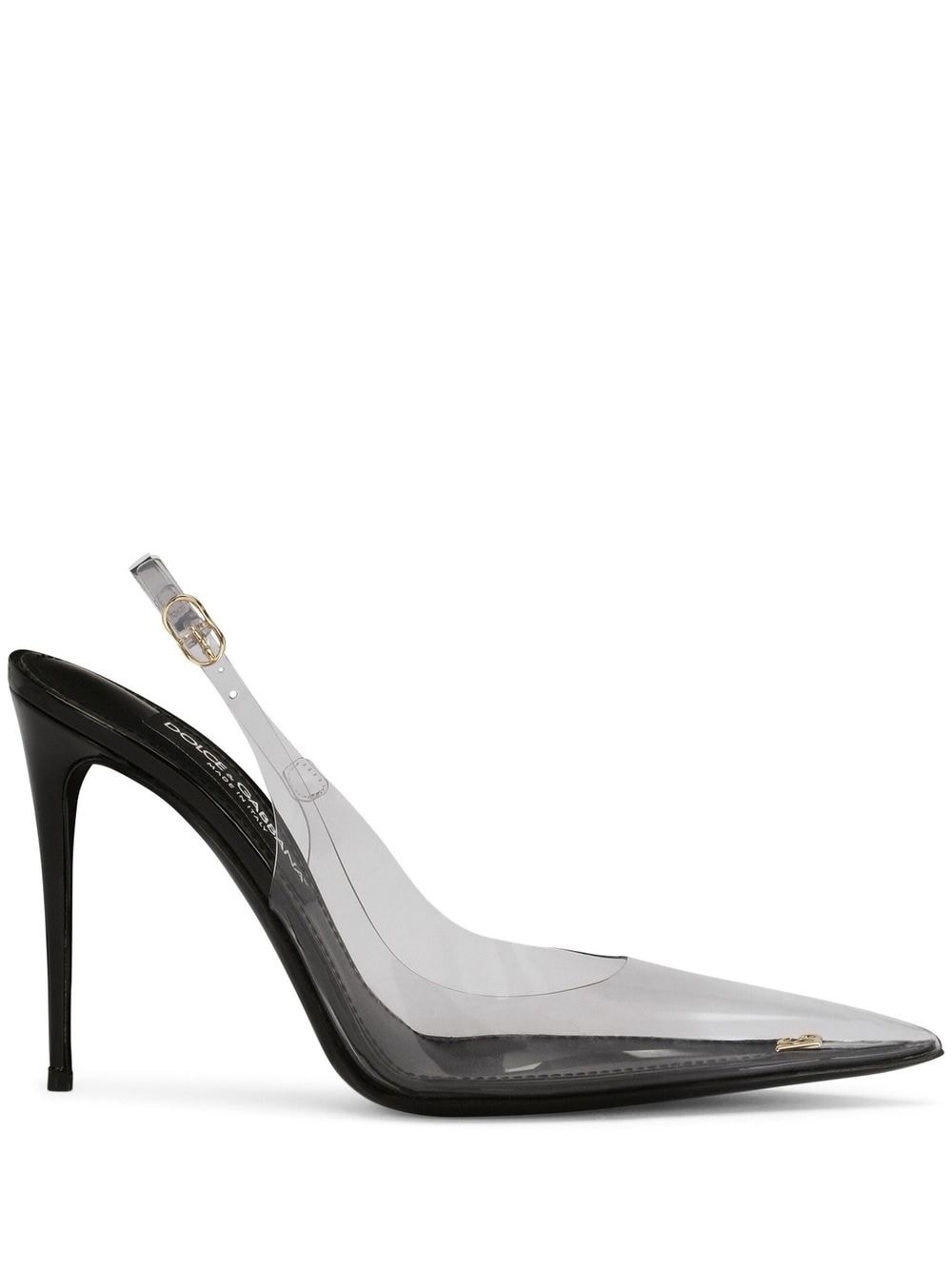 transparent-detail sling-back pumps - 1