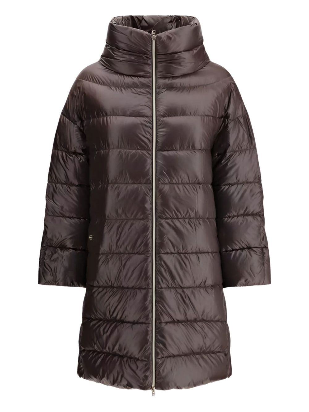 quilted high-collar coat - 1
