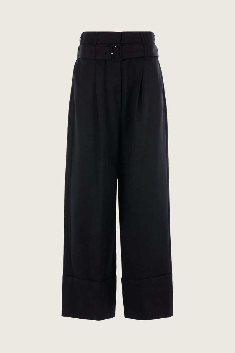 Multi Belt Loop Wide Leg Trousers 1