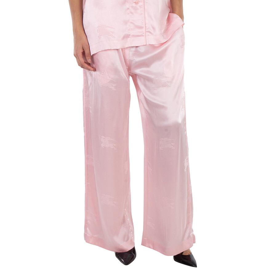 Burberry EKD Wide Leg Silk Jacquard Trousers - 3