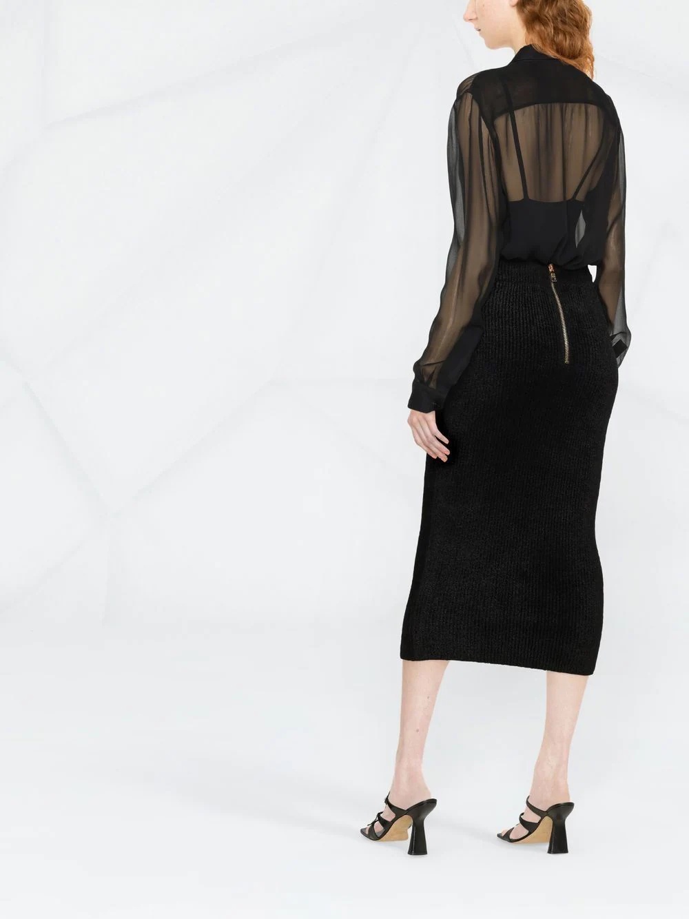 ribbed-knit pencil skirt - 4